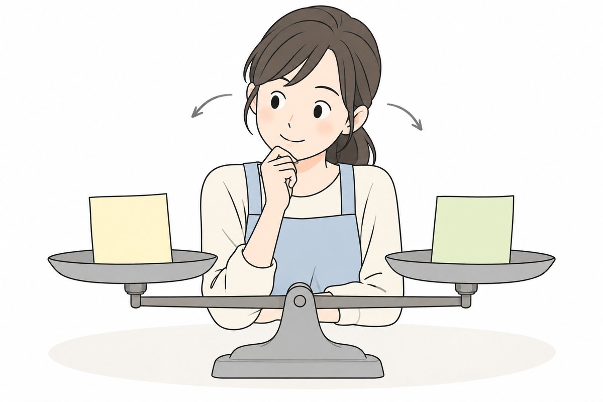言葉の大事さを比べる担当者