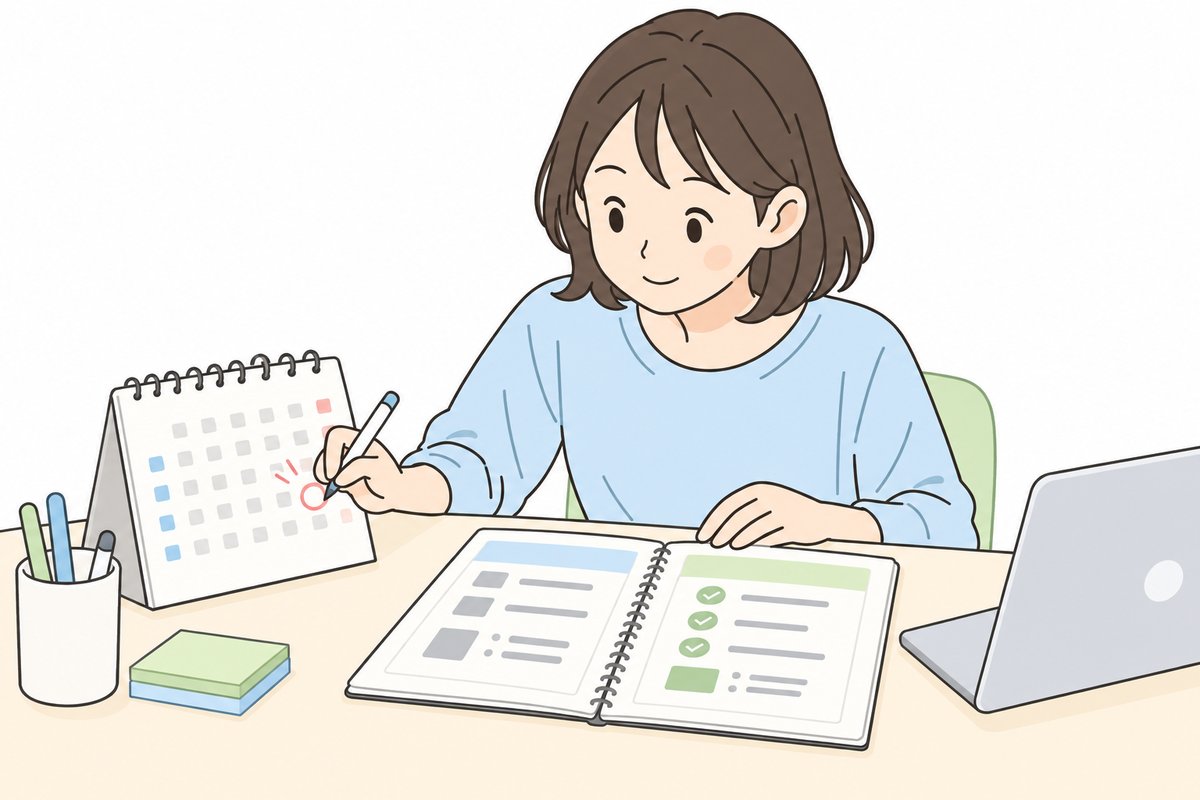 変更日を記録する担当者
