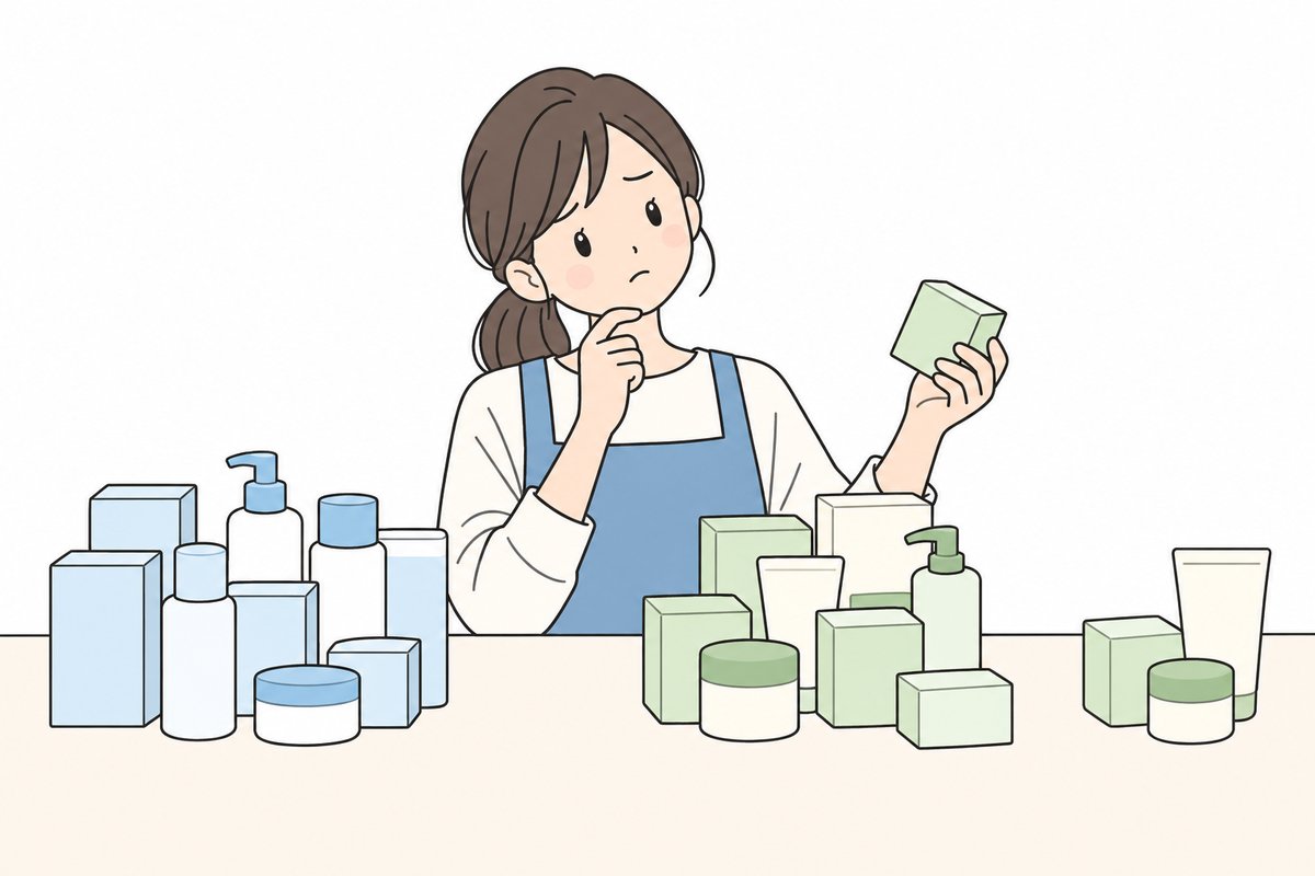 まとめてよい商品と別の商品を分ける様子