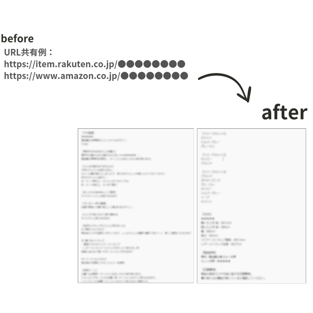 商品ページ構成考案既存ページ改善プランイメージ